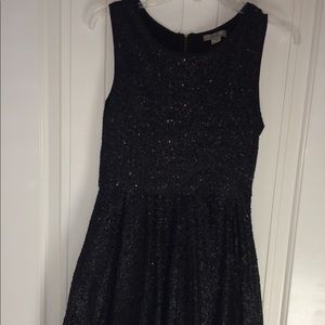 Isis Black Sequin Sleeveless Dress Size Small